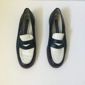 Tommy Hilfiger Navy/White Penny Loafers Size 9.5